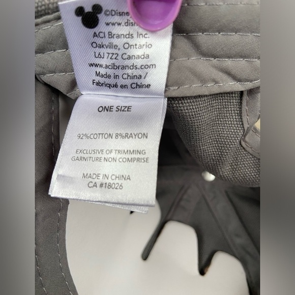 Disney Mickey Cap Unisex Grey One Size - Picture 3 of 5